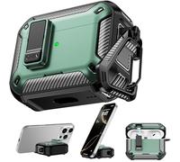 RFUNGUANGO Compatible AirPods Pro 2nd Generation / 1st Generation Protective Case with Phone Holder and Compatible Back Magnetic Suction Function, Suitable for AirPods Pro 2 Case, Green