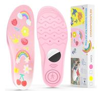 RFUNGUANGO Protective Insoles for Kids and Seniors, Insoles Help You Find Your Family Faster, Track Your Steps and Shoes, Cute Rainbow Cartoon Pattern - Size(215-230mm)