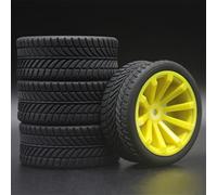 RFVBG 1Set 4PCS Rubber RC Racing Tires Car On Road Wheel Rim, for HSP, for HPI, 1/10, for HSP, 94123/94122/94103/D4/D3 603 All Rc Car Tyre(600-6085)
