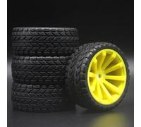 RFVBG 1Set 4PCS Rubber RC Racing Tires Car On Road Wheel Rim, for HSP, for HPI, 1/10, for HSP, 94123/94122/94103/D4/D3 603 All Rc Car Tyre(600-6017)