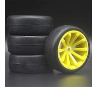 RFVBG 1Set 4PCS Rubber RC Racing Tires Car On Road Wheel Rim, for HSP, for HPI, 1/10, for HSP, 94123/94122/94103/D4/D3 603 All Rc Car Tyre(600-6018)