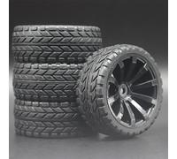 RFVBG 1Set 4PCS Rubber RC Racing Tires Car On Road Wheel Rim, for HSP, for HPI, 1/10, for HSP, 94123/94122/94103/D4/D3 603 All Rc Car Tyre(601-6017)