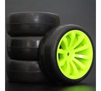 RFVBG 1Set 4PCS Rubber RC Racing Tires Car On Road Wheel Rim, for HSP, for HPI, 1/10, for HSP, 94123/94122/94103/D4/D3 603 All Rc Car Tyre(603-6018)