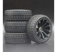 RFVBG 1Set 4PCS Rubber RC Racing Tires Car On Road Wheel Rim, for HSP, for HPI, 1/10, for HSP, 94123/94122/94103/D4/D3 603 All Rc Car Tyre(601-8005)