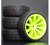 RFVBG 1Set 4PCS Rubber RC Racing Tires Car On Road Wheel Rim, for HSP, for HPI, 1/10, for HSP, 94123/94122/94103/D4/D3 603 All Rc Car Tyre(603-6083)
