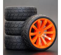 RFVBG 1Set 4PCS Rubber RC Racing Tires Car On Road Wheel Rim, for HSP, for HPI, 1/10, for HSP, 94123/94122/94103/D4/D3 603 All Rc Car Tyre(604-6083)