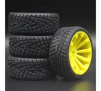 RFVBG 1Set 4PCS Rubber RC Racing Tires Car On Road Wheel Rim, for HSP, for HPI, 1/10, for HSP, 94123/94122/94103/D4/D3 603 All Rc Car Tyre(600-8001)