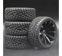 RFVBG 1Set 4PCS Rubber RC Racing Tires Car On Road Wheel Rim, for HSP, for HPI, 1/10, for HSP, 94123/94122/94103/D4/D3 603 All Rc Car Tyre(601-8001)
