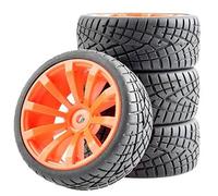 RFVBG 1Set 4PCS Rubber RC Racing Tires Car On Road Wheel Rim, for HSP, for HPI, 1/10, for HSP, 94123/94122/94103/D4/D3 603 All Rc Car Tyre(604-8001)