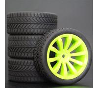 RFVBG 1Set 4PCS Rubber RC Racing Tires Car On Road Wheel Rim, for HSP, for HPI, 1/10, for HSP, 94123/94122/94103/D4/D3 603 All Rc Car Tyre(603-6085)