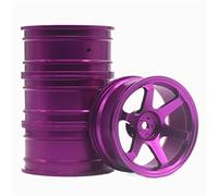 RFVBG 4 Pcs 1 Set Aluminum Alloy Metal Whee Rim, for HPI, for HSP, RC Model 1:10 On-Road Racing Car, for HSP, 94123/94122/94103 D4/D3/CS Rc Car Tyre(110P)