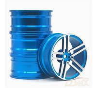RFVBG 4 Pcs 1 Set Aluminum Alloy Metal Whee Rim, for HPI, for HSP, RC Model 1:10 On-Road Racing Car, for HSP, 94123/94122/94103 D4/D3/CS Rc Car Tyre(405B)