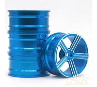 RFVBG 4 Pcs 1 Set Aluminum Alloy Metal Whee Rim, for HPI, for HSP, RC Model 1:10 On-Road Racing Car, for HSP, 94123/94122/94103 D4/D3/CS Rc Car Tyre(205B)