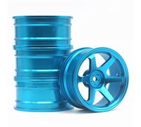 RFVBG 4 Pcs 1 Set Aluminum Alloy Metal Whee Rim, for HPI, for HSP, RC Model 1:10 On-Road Racing Car, for HSP, 94123/94122/94103 D4/D3/CS Rc Car Tyre(110B)
