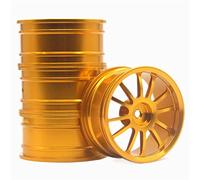 RFVBG 4 Pcs 1 Set Aluminum Alloy Metal Whee Rim, for HPI, for HSP, RC Model 1:10 On-Road Racing Car, for HSP, 94123/94122/94103 D4/D3/CS Rc Car Tyre(108Y)