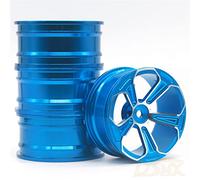 RFVBG 4 Pcs 1 Set Aluminum Alloy Metal Whee Rim, for HPI, for HSP, RC Model 1:10 On-Road Racing Car, for HSP, 94123/94122/94103 D4/D3/CS Rc Car Tyre(305B)