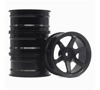 RFVBG 4 Pcs 1 Set Aluminum Alloy Metal Whee Rim, for HPI, for HSP, RC Model 1:10 On-Road Racing Car, for HSP, 94123/94122/94103 D4/D3/CS Rc Car Tyre(110H)