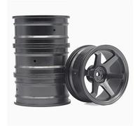 RFVBG 4 Pcs 1 Set Aluminum Alloy Metal Whee Rim, for HPI, for HSP, RC Model 1:10 On-Road Racing Car, for HSP, 94123/94122/94103 D4/D3/CS Rc Car Tyre(110T)