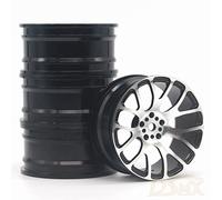 RFVBG 4 Pcs 1 Set Aluminum Alloy Metal Whee Rim, for HPI, for HSP, RC Model 1:10 On-Road Racing Car, for HSP, 94123/94122/94103 D4/D3/CS Rc Car Tyre(7Y-H)