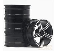 RFVBG 4 Pcs 1 Set Aluminum Alloy Metal Whee Rim, for HPI, for HSP, RC Model 1:10 On-Road Racing Car, for HSP, 94123/94122/94103 D4/D3/CS Rc Car Tyre(205H)