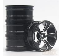 RFVBG 4 Pcs 1 Set Aluminum Alloy Metal Whee Rim, for HPI, for HSP, RC Model 1:10 On-Road Racing Car, for HSP, 94123/94122/94103 D4/D3/CS Rc Car Tyre(305H)