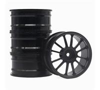 RFVBG 4 Pcs 1 Set Aluminum Alloy Metal Whee Rim, for HPI, for HSP, RC Model 1:10 On-Road Racing Car, for HSP, 94123/94122/94103 D4/D3/CS Rc Car Tyre(108H)