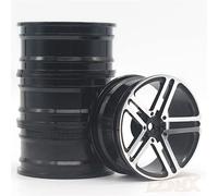 RFVBG 4 Pcs 1 Set Aluminum Alloy Metal Whee Rim, for HPI, for HSP, RC Model 1:10 On-Road Racing Car, for HSP, 94123/94122/94103 D4/D3/CS Rc Car Tyre(405H)