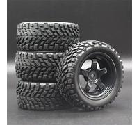 RFVBG 4 Pcs 75mm Rubber Climbing Car Off-road Rim And Hexagonal Tires, for HSP, for HPI, 1:10 Components Rc Car Tyre(6030-7004)