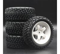 RFVBG 4 Pcs 75mm Rubber Climbing Car Off-road Rim And Hexagonal Tires, for HSP, for HPI, 1:10 Components Rc Car Tyre(6034-7004)
