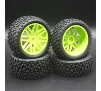 RFVBG 4PCS 1/10 Off Road Buggy Wheel Rim Tyre Tires, for HSP, for HPI, for Redcat, Spare, for HSP, 94166/94170/94107 66015all Rc Car Tyre(Green)