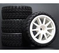RFVBG 4pcs 1/10 On-Road Car Tires 26 * 64MM ABS Wheel Rim Rubber Tyre 910, for HSP, for Tamiya, for HPI, for Kyosho, 94122 94123 D3 D4 Tt02 Rc Car Tyre(910W -6017)