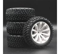 RFVBG 4pcs 75mm Car Climbing Rubber Off-road Rim And Hex Tires, for HSP, for HPI, 1:10 Components Rc Car Tyre(602-7004)