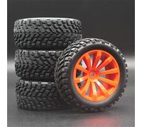 RFVBG 4pcs 75mm Car Climbing Rubber Off-road Rim And Hex Tires, for HSP, for HPI, 1:10 Components Rc Car Tyre(604-7004)