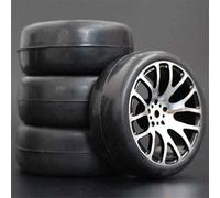 RFVBG 4Pcs, for HSP, for HPI Racing, Tires Tyre Metal Wheel Rim 4Pcs RC 1/10 On-Road Car, for HSP, 94123/94103/94122 D4/D3 FW06 7y-h Rc Car Tyre(7Y-H-6018)