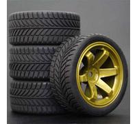 RFVBG 4pcs RC Tyres 1/10 & ABS Wheels 26mm Foam Insert On Road Car, for HSP, for HPI, Replacement Parts 705 Rc Car Tyre(705-6085)