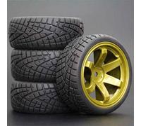 RFVBG 4pcs RC Tyres 1/10 & ABS Wheels 26mm Foam Insert On Road Car, for HSP, for HPI, Replacement Parts 705 Rc Car Tyre(705-8001)