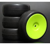 RFVBG 4PCS Rubber RC Racing Tires Car On Road Wheel Rim, for HSP, for HPI, 901 ALL 1/10, for HSP, 94123/94122/94103/D4/D3 Rc Car Tyre(901G-6018)