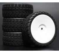 RFVBG 4PCS Rubber RC Racing Tires Car On Road Wheel Rim, for HSP, for HPI, 901 ALL 1/10, for HSP, 94123/94122/94103/D4/D3 Rc Car Tyre(901W -6017)