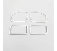 RFVBG ABS Matte Car Middle Air Vent Outlet Condition Panel Control Cover Trim Accessories 4pcs, for Mitsubishi, Outlander 2016 2017 2018 Car Interior Trim Strip