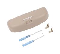 RFVBG Car Glasses Case Sunglasses Holder Storage Box, for VW, for T-ROC, Tharu Tarek Atlas 2018-2022 Car Sunglasses Holder(BEIGE)