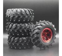 RFVBG For HSP, 0703-3002 Rubber Tires Wheel Sets 4P 1:10 RC Bigfoot Truck 94180 94111 94188 Rc Car Tyre(Red)