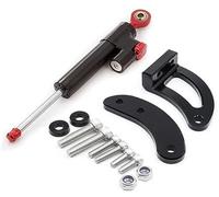 RFVBG For KAABO, Mantis King GT Electric Scooter CNC Carbon Steering Damper Bracket Mounting Support Kit Shock Absorber Accessories Vibration Damper(BLACK F)