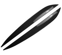 RFVBG Front Headlight Eyebrow Eye Lid Trim Cover Stickers, for VW, for Touareg, 2010-2018, Carbon Fiber Look Headlight Eyebrow Trim