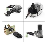 RFVBG Motorcycle Gas Fuel Tank Cap, for Seat, Lock Keys Ignition Switch Set, for GSXR1000, SV650, TL1000R, GSF1200 Bandit, GS500, RGV250 Ignition Switch Key