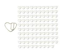 Rfvtgb 100 Pieces Heart Small Paper Bookmark for Office School Home Metal Paper Golden