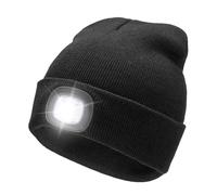 RFWIN LED Lighted Beanie Cap USB Rechargeable 4 LED Headlamp Unisex Knitted