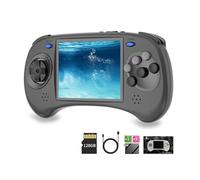 RG ARC-D Handheld Game Console 4.0" IPS Multi-Touch Screen Android 11 Linux OS RK3566 64bit 5G WiFi Bluetooth 4.2 Retro Video Player with 128GB Card 4541 Games Support Wired Handle (RG ARC-D-Black)