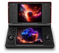RG DS Handheld Game Console,Dual Screen Handheld Android Game Console,Foldable Retro Gaming Console with 4 Inch IPS Touch Screens,WiFi Bluetooth HD Output,4000mAh Battery,3GB+32GB