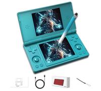 RG DS Retro Games Console with Capacitive Stylus Retro Handheld Game Console,Android 14,Foldable 4 inch Dual-Screen Handheld Games Consoles,2.4+5G WIFI&Bluetooth 4.2,4000mAh Battery (Turquoise Blue)