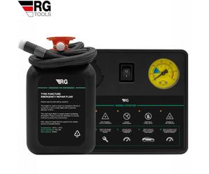 RG Flat Tyre Repair Kit, with Compressor and Universal Sealant 450ml 12V